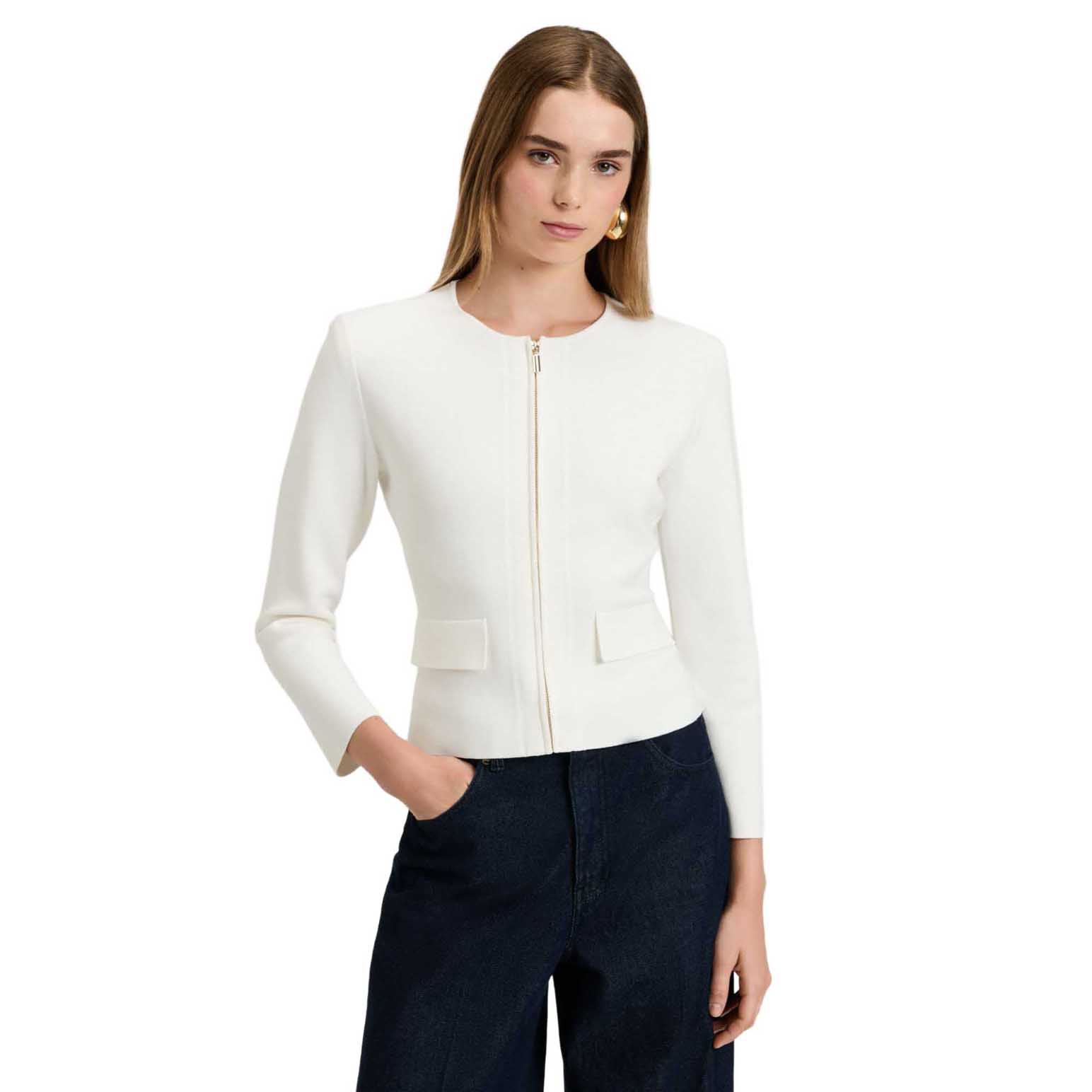 Veronika Maine Zip Front Milano Jacket